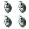 Service Caster 8 Inch Gray Pneumatic Wheel Swivel Casters with Brakes Set SCC-100S280-PNB-GRY-TLB-4 - alternate 1